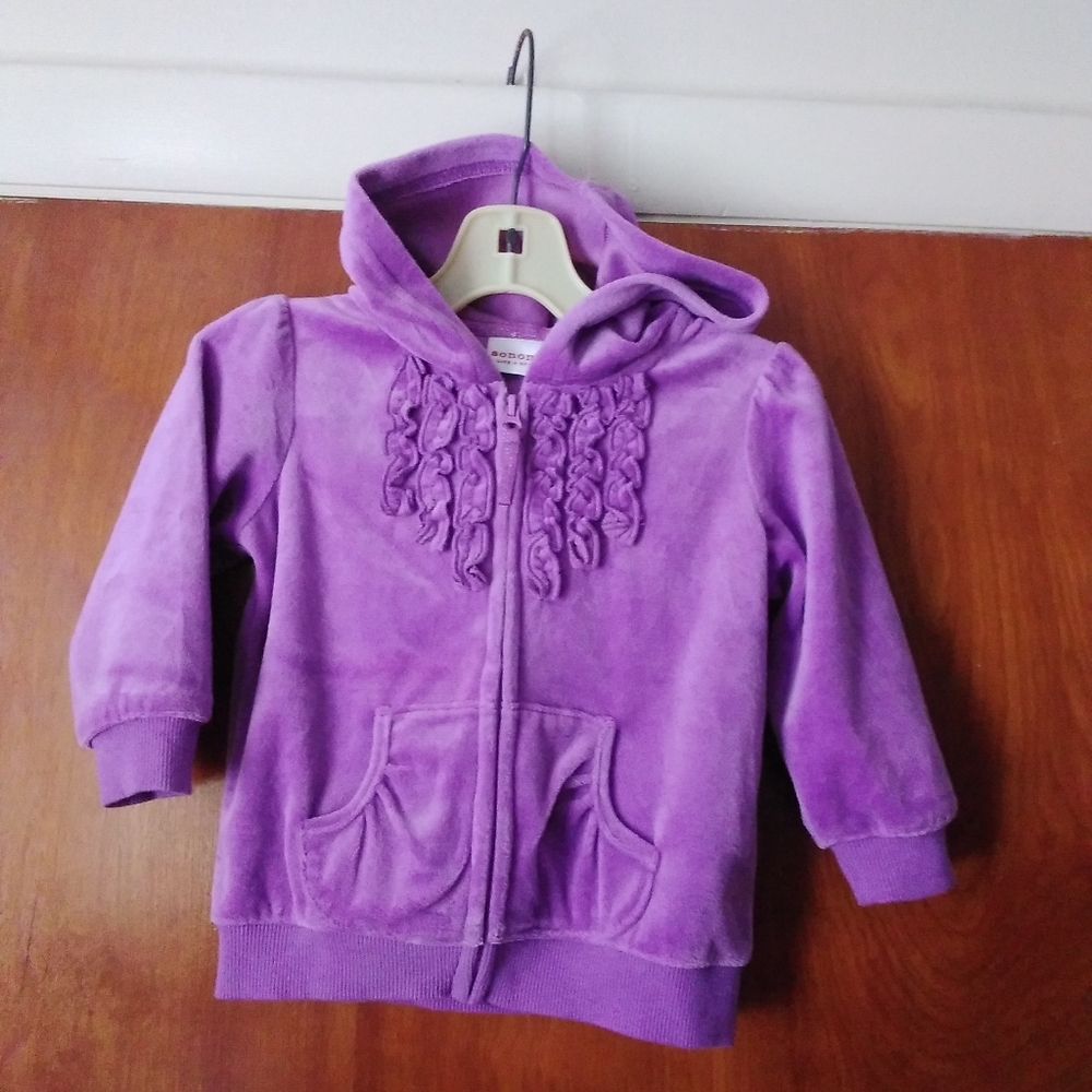 Sonoma Velour Zip up Hooded Jacket 12m